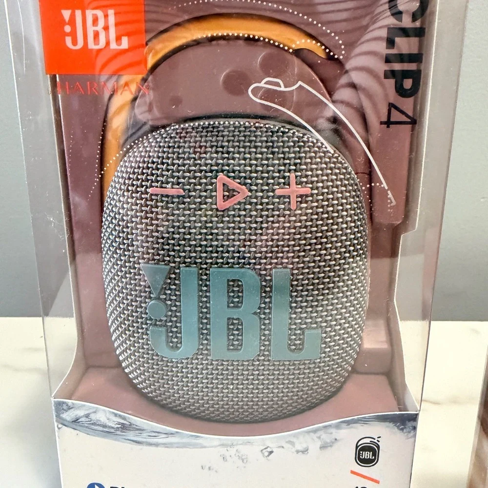 JBL Clip 4 and GO3 Bluetooth Speakers - teal, pink and Gray NEW ( set of two)